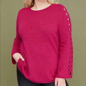 Lane Bryant Lattice Sleeve Sweater.  Size 18/20